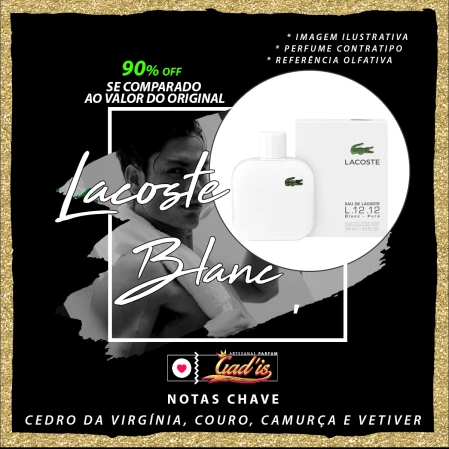 Perfume Similar Gad'is 90 Inspirado em Lacoste Blanc Contratipo - Lacoste  Blanc - 90